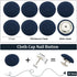 BENECREAT 32 Sets 0.67Inch Baseball Cap Button Top Replacement Hats Buttons, Prussian Blue Cloth Covered Hat Button for Hat Replacement Repair Jea...