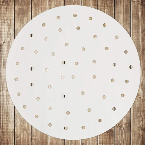 Air Fryer Liners - 7" 8.5" 9"10" Parchment Paper Bamboo Steamer liners Perforated Anti-stick Waterproof 100% Pure Raw Wood Pulp by EBIGIC...