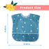 Little Dimsum Toddler Feeding Smocks Baby Waterproof Bib with Crumb Catcher Pocket Short Sleeve Adjustable Baby Bib, Pack of 2 Colors Flower Sets...