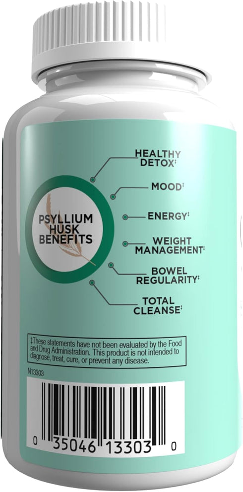 CleanSweep Capsules, Supports Healthy Bowel Movements, Digestive Health Support, Promotes Regularity, Natural Psyllium Seed Husk, Daily Fiber Supp...