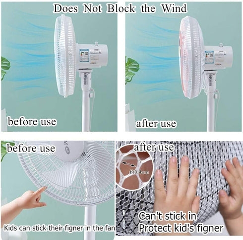 2 Pack Fan Cover Cartoon Fan Guard Net Safety Fan Filters Kid Finger Protector Summer Washable Children Finger Safety Fan Cover...