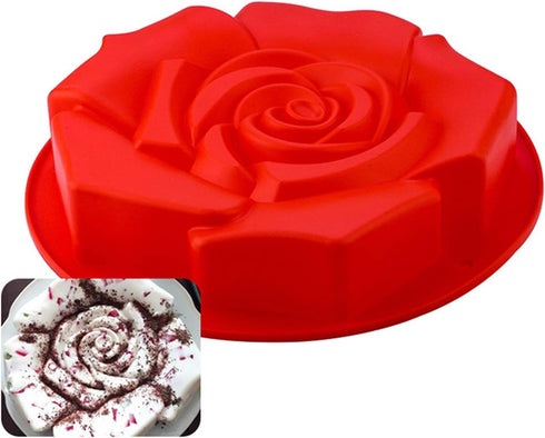 Cake Mould Silicone Silicone Mold Square Rose Cake Mould Big Family Cake Mould Used to Make Cakes Pizza Bread Baking Tools Bakeware Silicone Cake ...