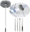 Fuzzy Fan Duster, Ceiling Fan Cleaner Duster with Extension Handle Microfiber Ceiling Fan Blade Cleaner Removable Washable Adjusts 13 to 57.1 in f...