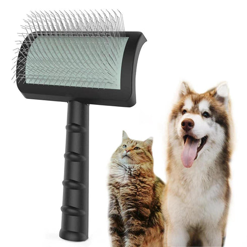 Large Slicker Brush for Dogs,Cats,Extra Long Pin Shedding Brush for Long Haired Dog,Cat, Pet Grooming Wire Brush for Thick Undercoat Curly Hair,25...