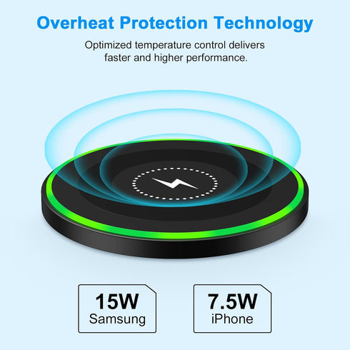 S24 Ultra Samsung Wireless Charger Fast Charging Pad Android Phone Cargador Inalámbrico for Samsung Galaxy S24 S23 FE S22 S21 S20 Z Fold Flip 5 4,...