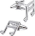 Silver Tone Music Cufflinks For Men with gift box....