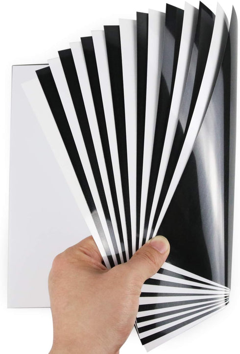 CAREGY Heat Transfer Vinyl HTV Iron on Vinyl for T-Shirts 12 x 10 Inches 16 Sheets (White and Black)...