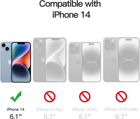 JETech Privacy Screen Protector for iPhone 14 6.1-Inch, Anti Spy Tempered Glass Film, 2-Pack......