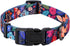 Rhea Rose Dog Collar for Large Dogs Special Design Cute Black Floral Plant Pattern Girl Female Pet Collar (Black, L)...