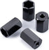 4 PCS 5mm to 7mm Wheel Hex Adapters (+10mm) for 1/10 WPL D12 RC Truck Car 1/24 SCX24 RC Upgrades Accessories Black...