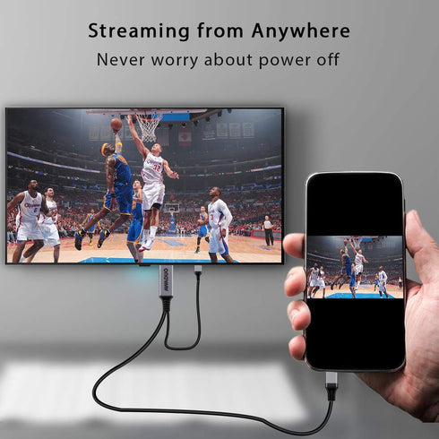 USB C to HDMI Adapter with Charging Cable, Type c to HDMI Adapter 4K 30Hz Compatible with MacBook 2018 iPad Pro,iMac,ChromeBook Pixel,Galaxy S9 No...