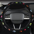 Embroidered Cute Steering Wheel Cover for Women Ladies,Stitched Paws Claws,Sweat Absorb,Universal Size 15.2",Black (FXP-PAW02)...