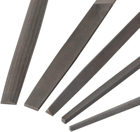 High Carbon Steel File Set with Wooden Handles Rasp File for Metal, Wood, Plastic, 5 Pieces...