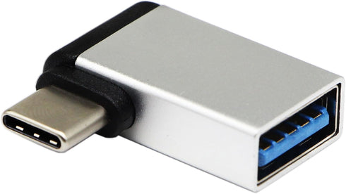 zdyCGTime USB C to USB 3.0 Aluminum Adapter USB A 3.0 Female to 90 Degree 3.1 Type C Male Converter,(OTG) for Smartphone Flash Drives, Mouse Keybo...