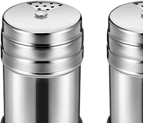 Stainless Steel Sugar Shakers Spice Salt Pepper Organizer Container Dust-proof Stainless Steel Salt Shakers...
