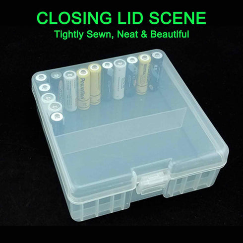 Fielect 100 x AA Battery Storage Case Holder Organizer Box Transparent...