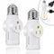 Light Socket to Plug Adapter,2/3 Prong Convert Light Socket Outlet,Light Socket Adapter Splitter Converter for Garage Porch,Light Bulb Plug Adapte...