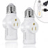 Light Socket to Plug Adapter,2/3 Prong Convert Light Socket Outlet,Light Socket Adapter Splitter Converter for Garage Porch,Light Bulb Plug Adapte...