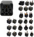 2-Pack ALINNA US Travel Plug Adapter, EU to US Plug Adapter, Universal EU UK AU CN JP to USA (Type B), Grounded 3 Prong USA Wall Plug Adaptor Outl...