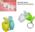 20Pcs Portable Cleaning Mint Dental Teeth Floss Tooth Shaped Key Chain Flat-Line Design Floss Roll Cleaning Oral Care Tooth Cleaner Hygiene 15M Le...