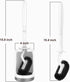 HAMITOR Toilet Bowl Brush Holder Set: Curved Design with Holder for Deep Cleaning Under Rim - Compact Hidden Scrubber for Small Space - Modern RV ...