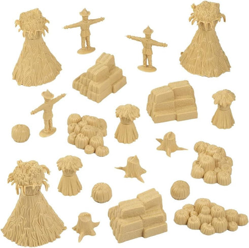 BMC Classic Marx Fall Harvest Crops - 21pc Plastic Corn Hay & Pumpkin Playset...