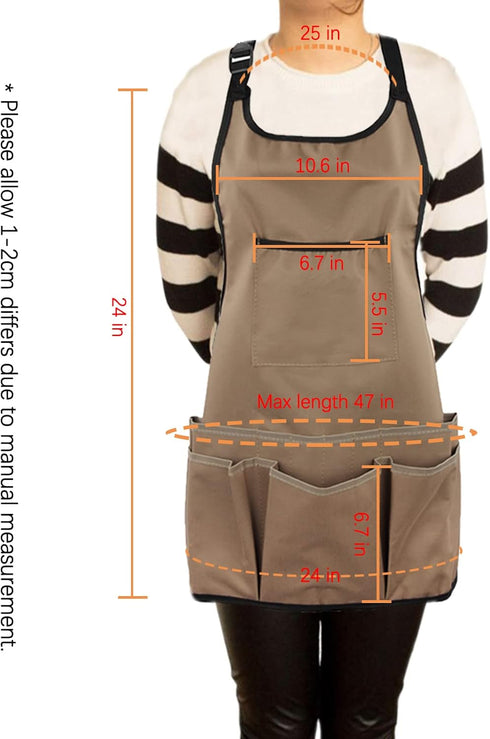 Gardening Apron for Women with Pockets Potting Shed Aprons Greenhouse Accessories Gifts for Gardeners...
