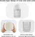 Self Watering Planter,Indoor Plants Pots for 4 Inch,2 Pack Clear White Plastic Flower Pot with Wick Rope,Home Modern Cylindrical Ribbed Decorative...