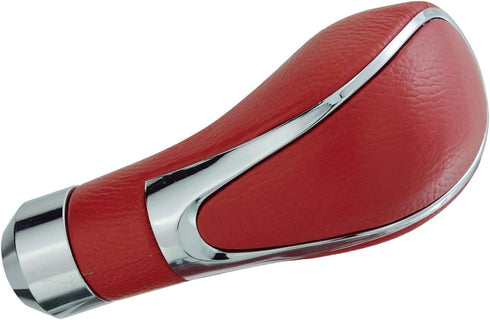 Leather Covered Stick Shift Knobs, MT Gear Car Shifter Handle Fit Most Manual Transmissions, Red...