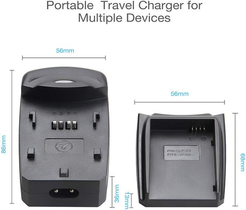 NP-W126 Camera Battery Charger with LCD Display USB Port Portable Travel Car Battery Charger for Fuji Fujifilm FinePix HS30EXR HS35EXR HS50EXR X S...