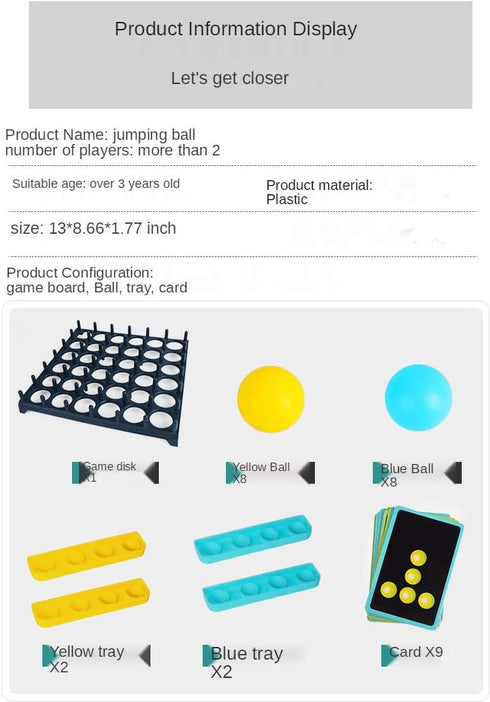 Bounce Off Game Family Game Board Game Pressure Relief Toy Interactive Battle Game...