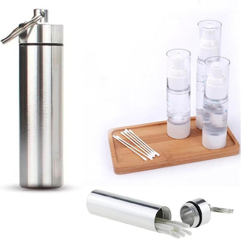 Silver Metal Portable Toothpick Holder Pocket Toothpick Holder Aluminum Waterproof Case Toothpick Container for Outdoor,Kitchen Accessories,86 * 1...