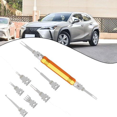 Terminal Removal Tool Kit, 8 PCS Electrical Pin Extractor Tool Double Head Detachable Terminal Release Tool for Metri,AMP,Molex Connector Automoti...