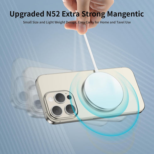 Magnetic Wireless Charger 15W iPhone Mag-Safe Wireless Charging Pad iPhone Magnetic Charger Compatible with iPhone 15/14/13/12 Pro/Max/Plus/Mini a...