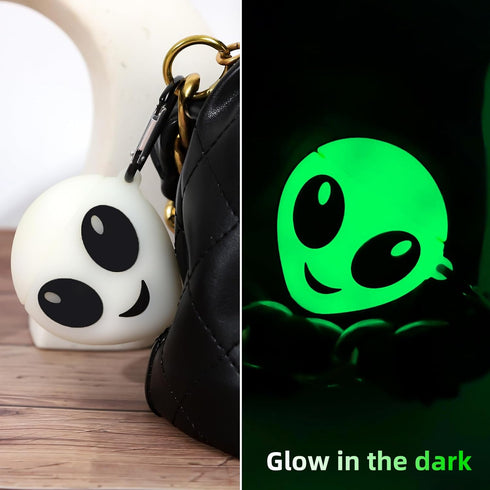 Compatible with AirPods Case Cover with Cleaner Kit, Luminous 3D Alien Case for AirPods 2nd/1st Generation, Cute Funny Anime Soft Silicone Shell P...