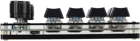 12 Key Mini Keyboard One Handed Mechanical Gaming Keyboard, Multifunctional Shortcut Programmable Macro Keyboard with Button for Vista Macos (Blac...