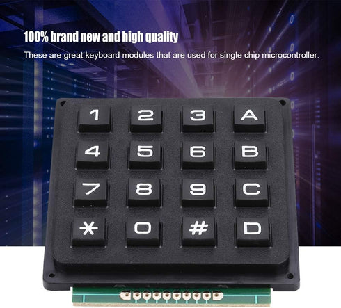 Pomya Keypad, Keyboard Modules with 16 Keys 4x4 Push Buttons External Keypad Microcontroller Keyboard for MCU...