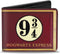Buckle-Down Men's PU Bifold Wallet-Hogwarts Express 9¾ Burgundy/Gold, Multicolor, 4.0" x 3.5"...
