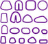 GORGECRAFT 18 Shapes Blue Violet Polymer Clay Cutters Earrings Cutter DIY Earring Making Finding Kit Polymer Clay Tool Stainless Steel Clay Cutter...