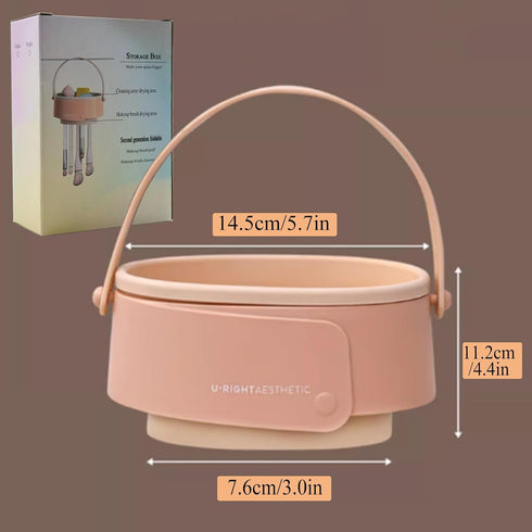 Makeup Brush Cleaner Mat,3 in 1 Upgraded Foldable Silicone Makeup Brush Cleaner Cosmetic Brush Cleaner Makeup Brush Scrubber Bowl for Cleaning, Or...