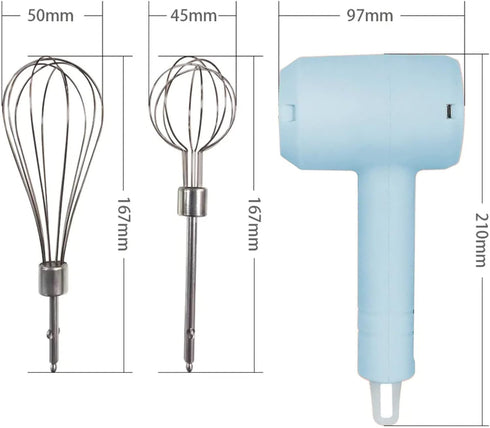 Electric Hand Mixer Egg Beater USB Rechargeable...