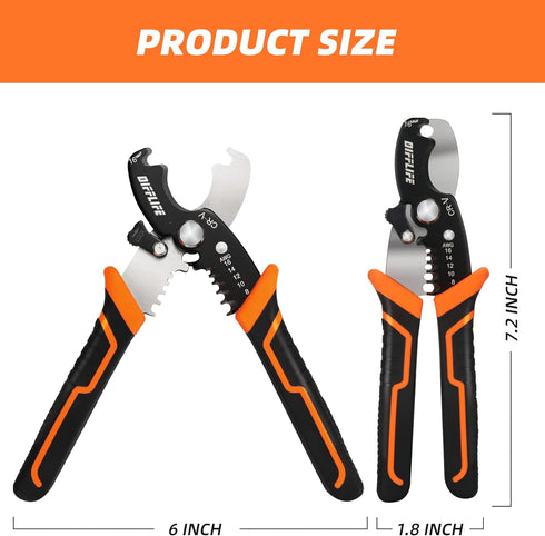 Multi Tool, Wire Stripper, Wire Cutters, Crimper Tool , Multi-Purpose Electrician Tool is 7-Inch Long multifunctional scissors...