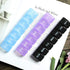 2 Packs Small Weekly Pill Organizer,Pocket Daily Pill Case Pill Box for Pills/Vitamin/Fish Oil/Supplements (Purple)...