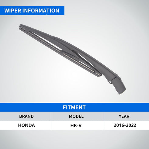 Rear Windshield Wiper Set - Replacement for 2016-2022 Honda HR-V Rear Wiper Arm and Rear Windshield Blade Assembly...