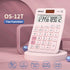 Pocket Small Size Desk Calculator, 12 Digit Large LCD Display, Basic Tax Function Handheld Desktop Calculator with Solar Battery Dual Power, Perfe...