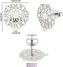 UNICRAFTALE 30pcs 304 Stainless Steel Stud Earrings with Loop Bohemian Hollow Flat Filigree Earrings Posts with Hole Ear Nuts Metal DIY Earring Ac...