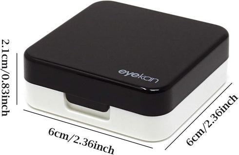 Honbay Fashion Travel Contact Lens Case Kit Mini Contact Lens Box with Mirror (Black)...