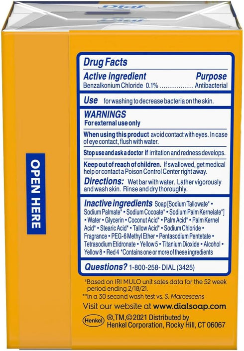 Dial Gold Antibacterial Deodorant Soap, 2 Pack, Total Net Wt 6.4 oz...