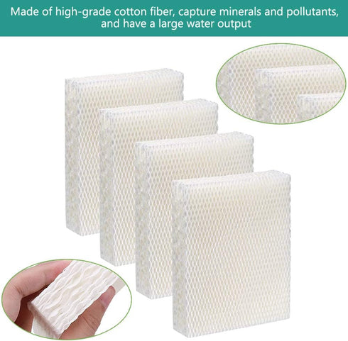 4 Pack HFT600 Filters Replacement Compatible with Honeywell Tower Humidifier HEV615 HEV620 Honeywell HEV615 HEV620 HEV615B HEV615W HEV620B HEV620W