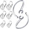Replacement Ear Gel Tips & Loop Clip SML Spare Kit for M155 M165 M180 M55 M25 M90 Explorer 500 Headset Clamp, Gel Earbuds Eartips 6PCS & Earhooks ...